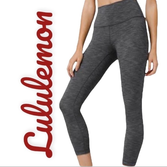 LULULEMON Wunder Under Gray Marled Legging, Size 4 - Picture 4 of 12